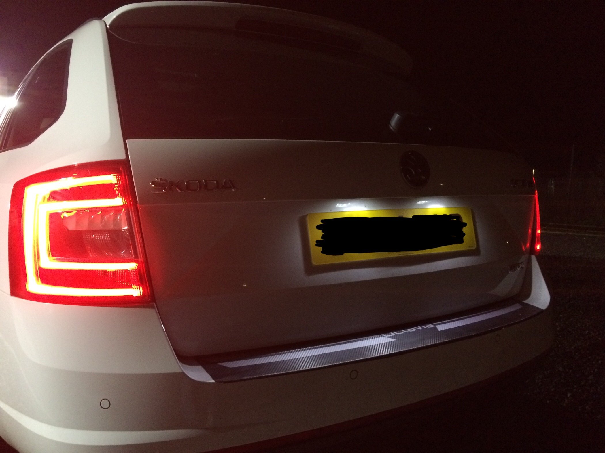 number plate light defective passat b6