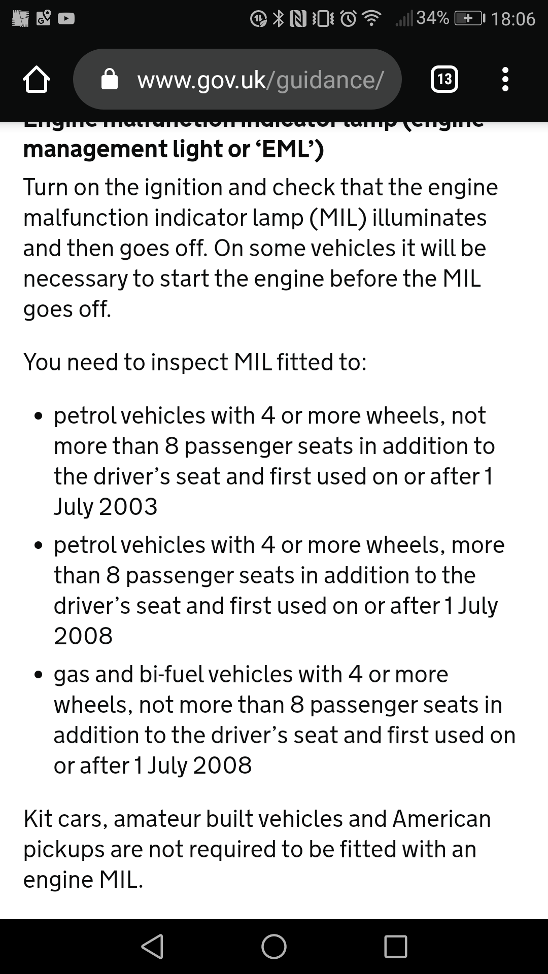 New mot rules Skoda Octavia Mk II (2004 2013) BRISKODA