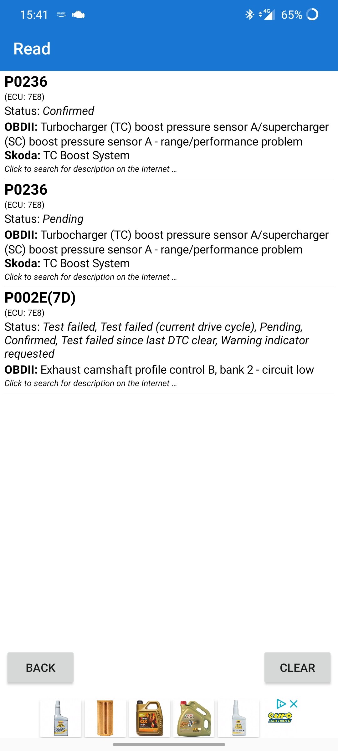 Reduced power on start up & glow plug light Skoda Octavia Mk III