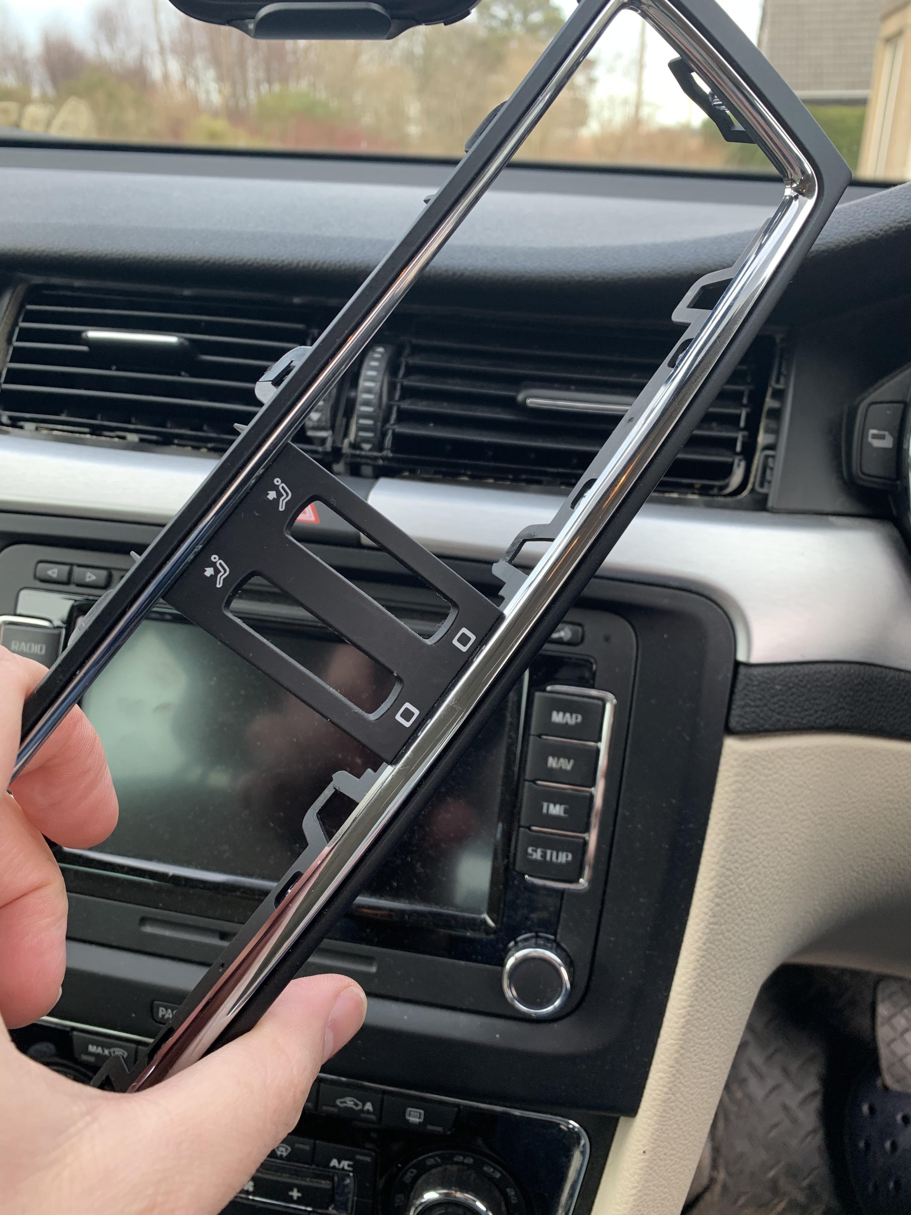 Help please! Center dashboard air vent trim replacement