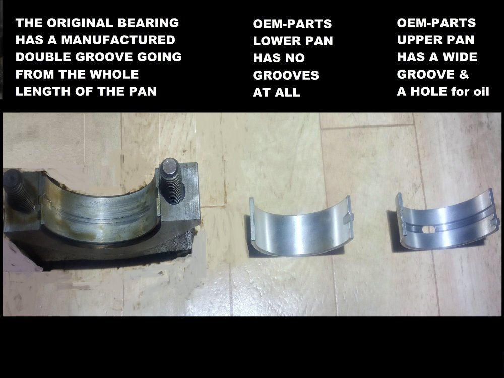 CRANKSHAFT OLD BEARING AND THE NEW ONES.jpg