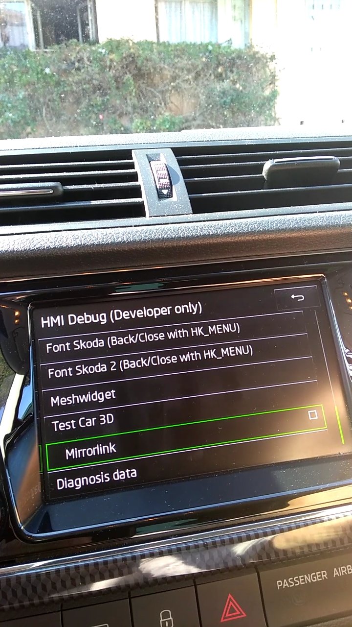 Разблокировать mirrorlink skoda