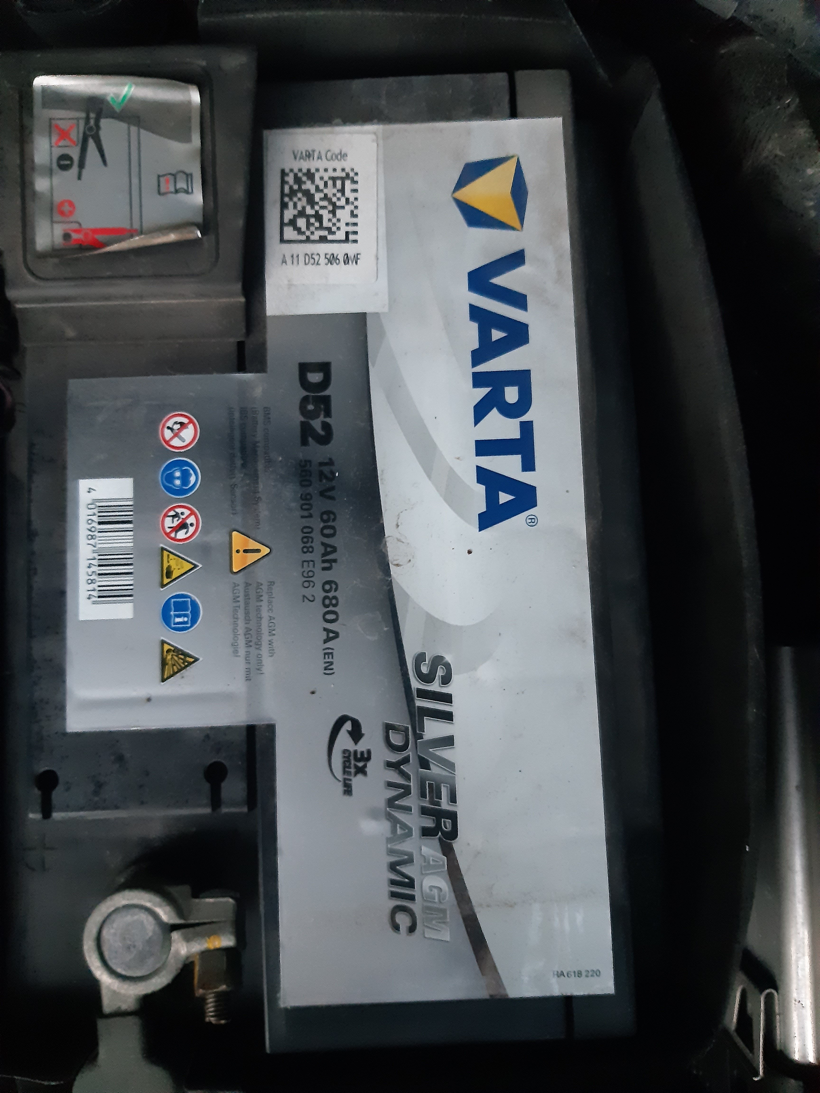Batteria VARTA 60 AH 560 901 068 Silver Dynamic AGM Mercedes-benz /8