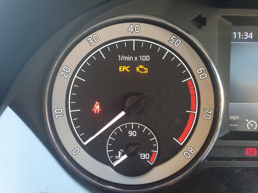 Emission Control System Warning Light Skoda Octavia Mk III (2013