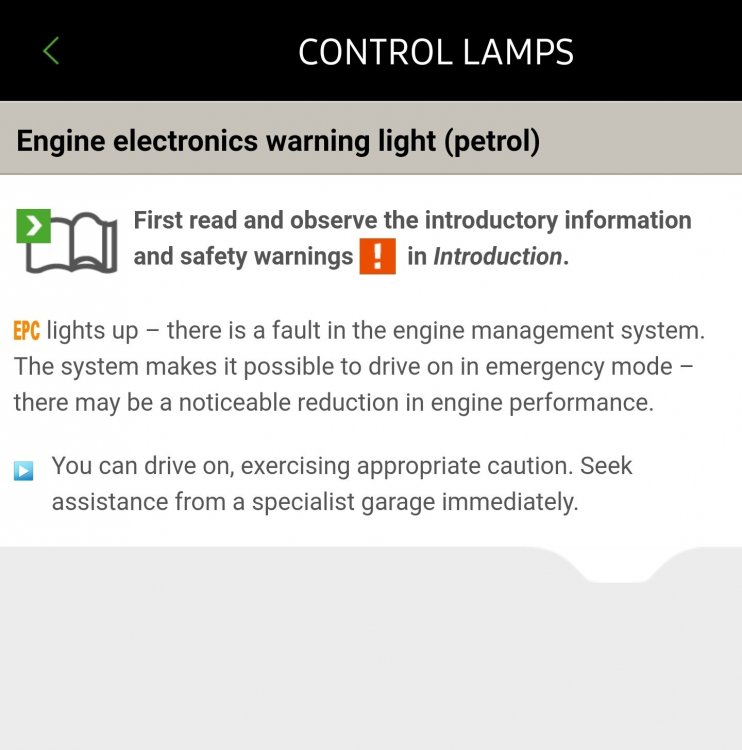 Emission Control System Warning Light Skoda Octavia Mk III (2013