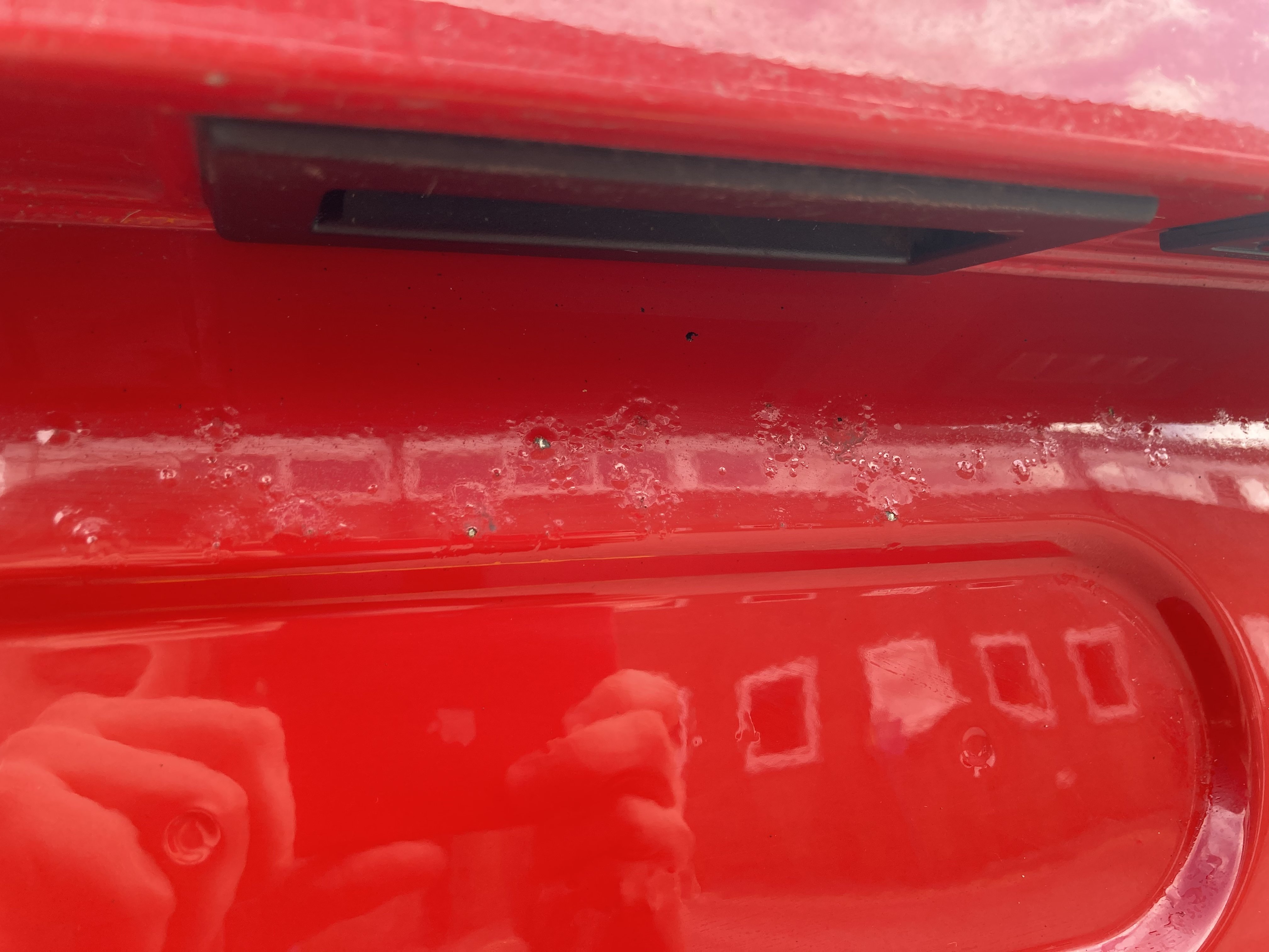 Octavia vRS rust just above license plate - Skoda Octavia Mk3 (2013 ...