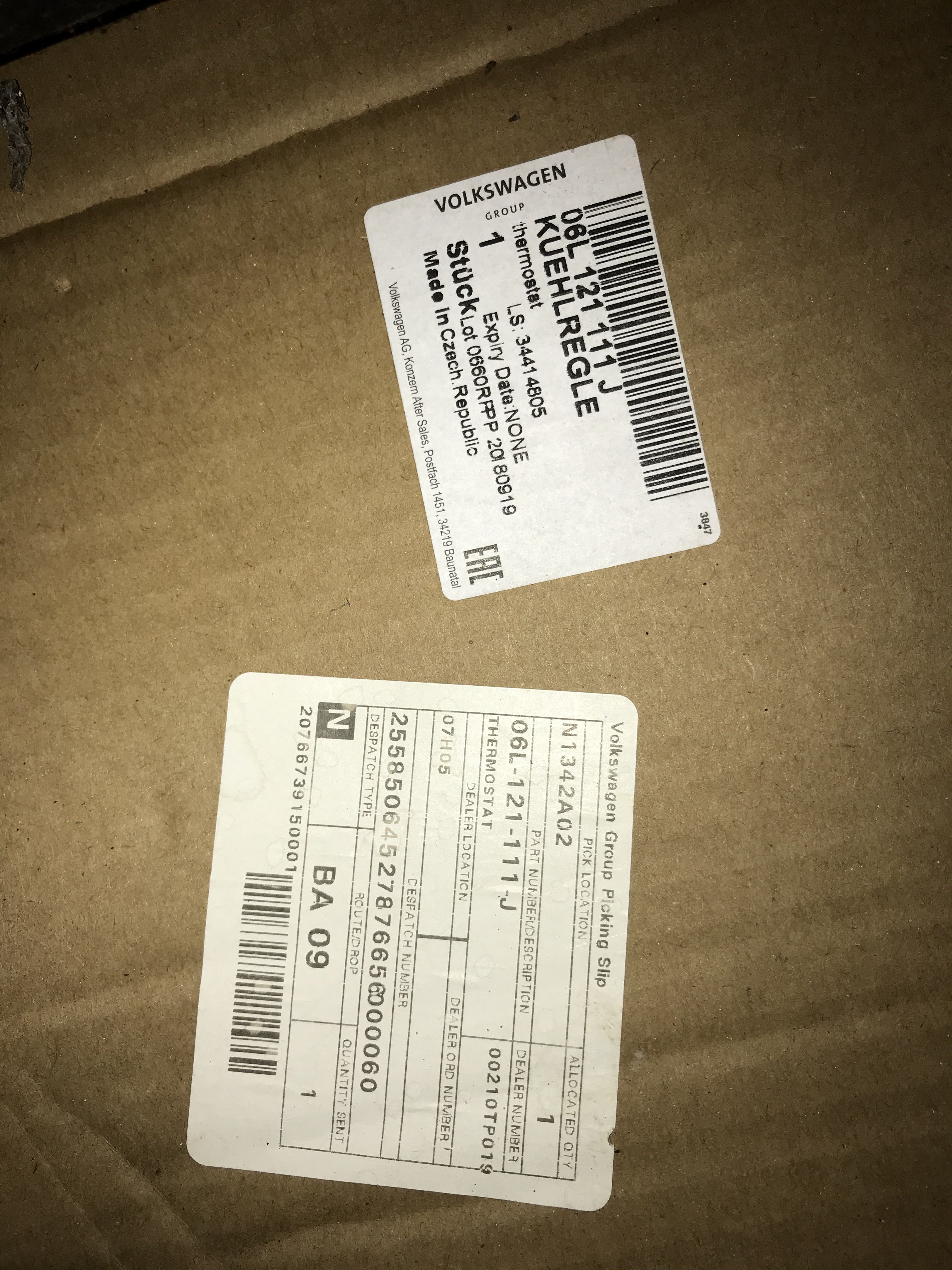 Temperature gauge not working Skoda Octavia Mk III (2013 2020