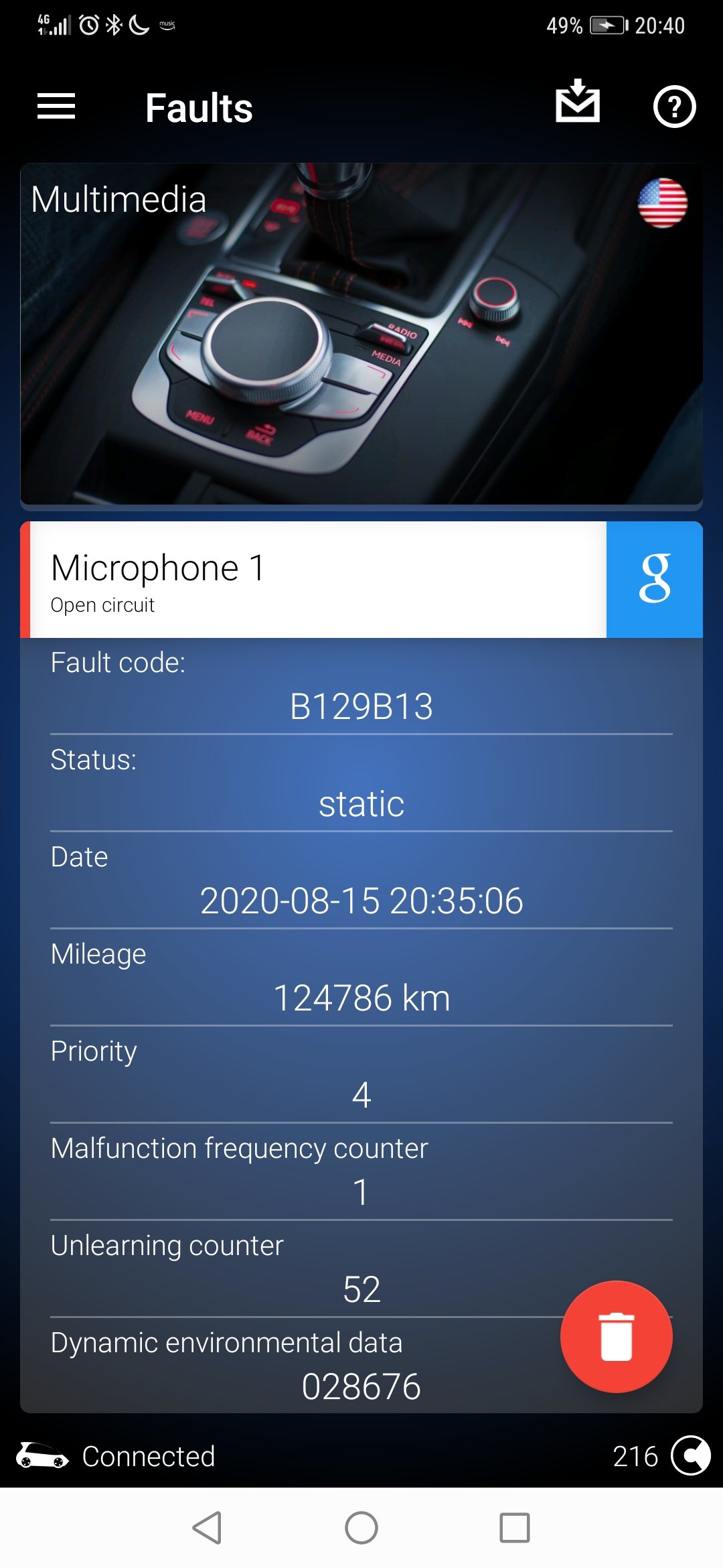 Mic not working, error code 101400 + B129b13 Diagnostics & VCDS