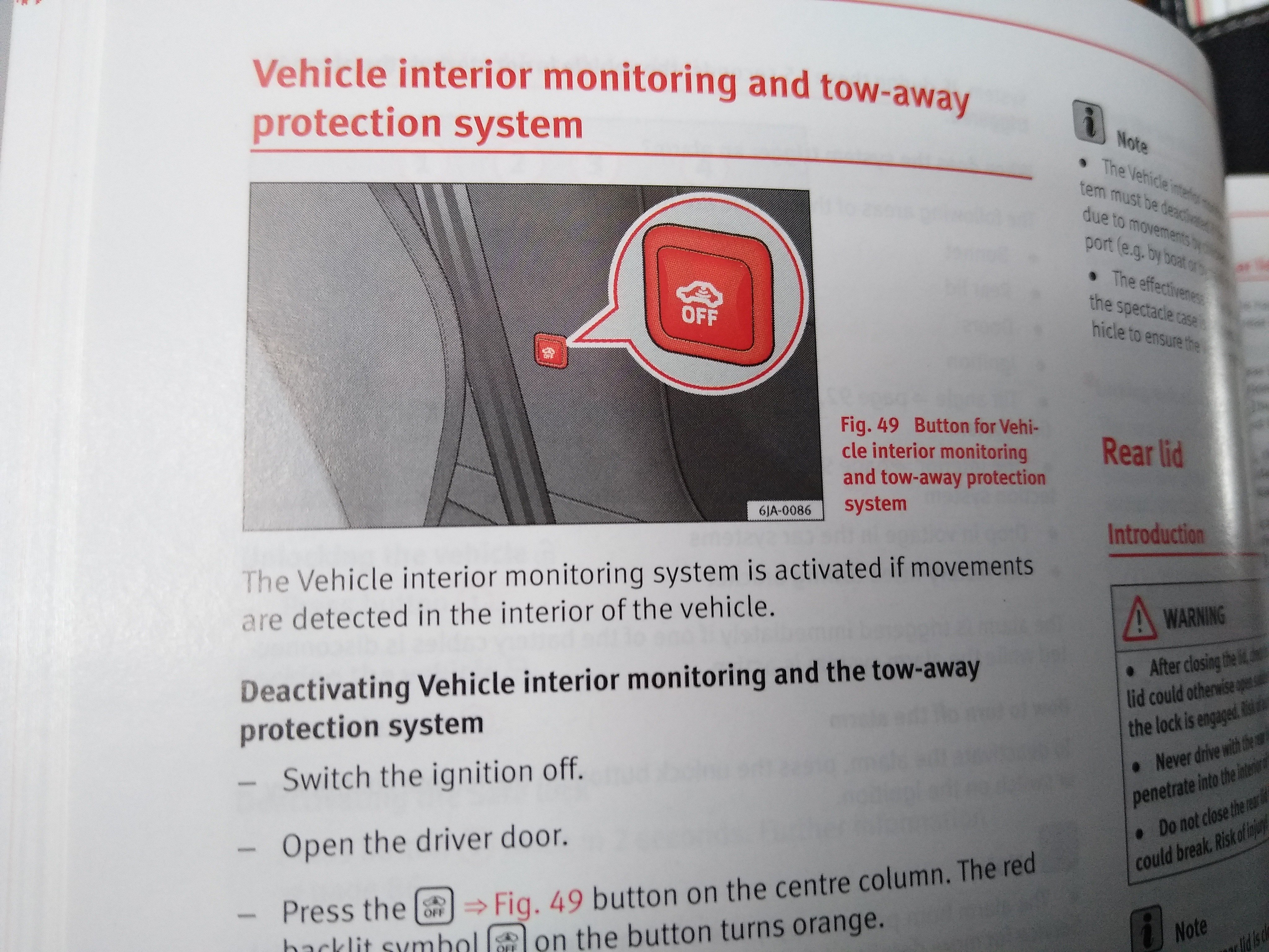 how to disable alarm? Skoda Rapid & Spaceback (2012 > ) BRISKODA