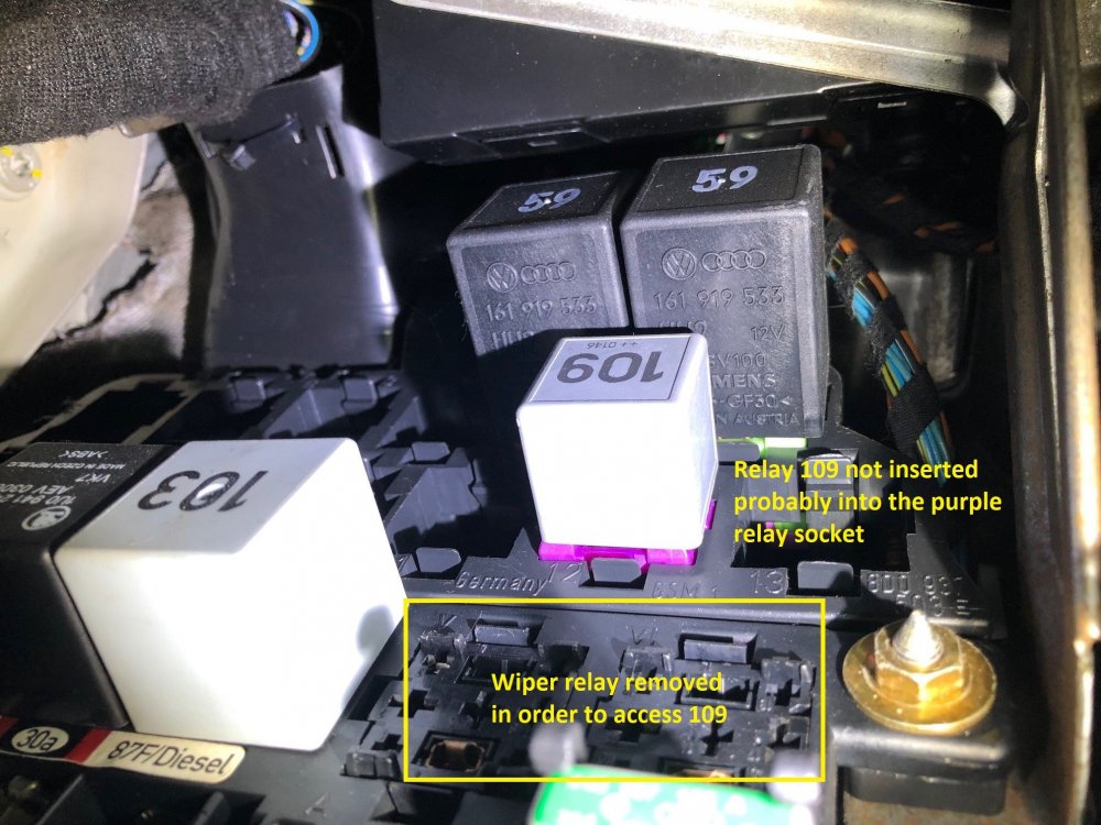 Skoda Octavia 1,9 TDI Year 2002 Won’t start. No glow plug light and