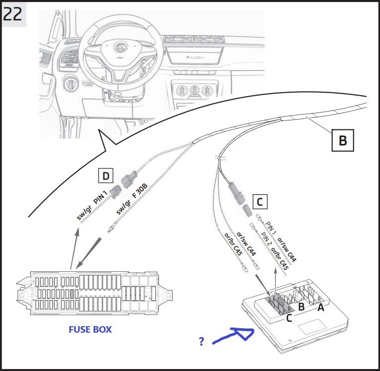 Skoda Fabia Mk3 REAR Parking Sensor *retrofit* Skoda Fabia Mk III