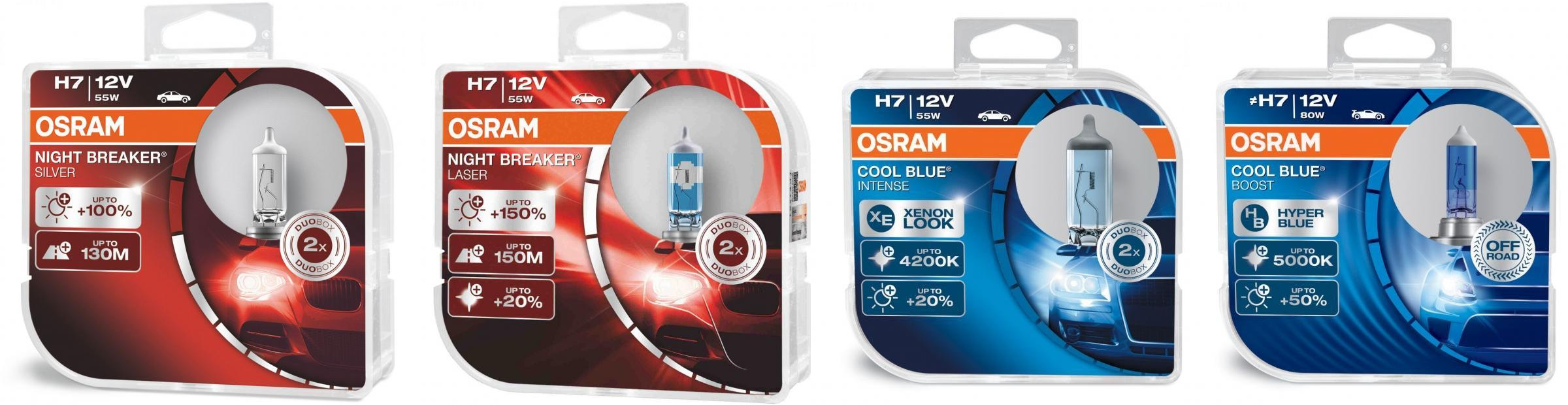 Original Osram Cool Blue Intense Duo-Pack H15 Bulbs Lamps for Low