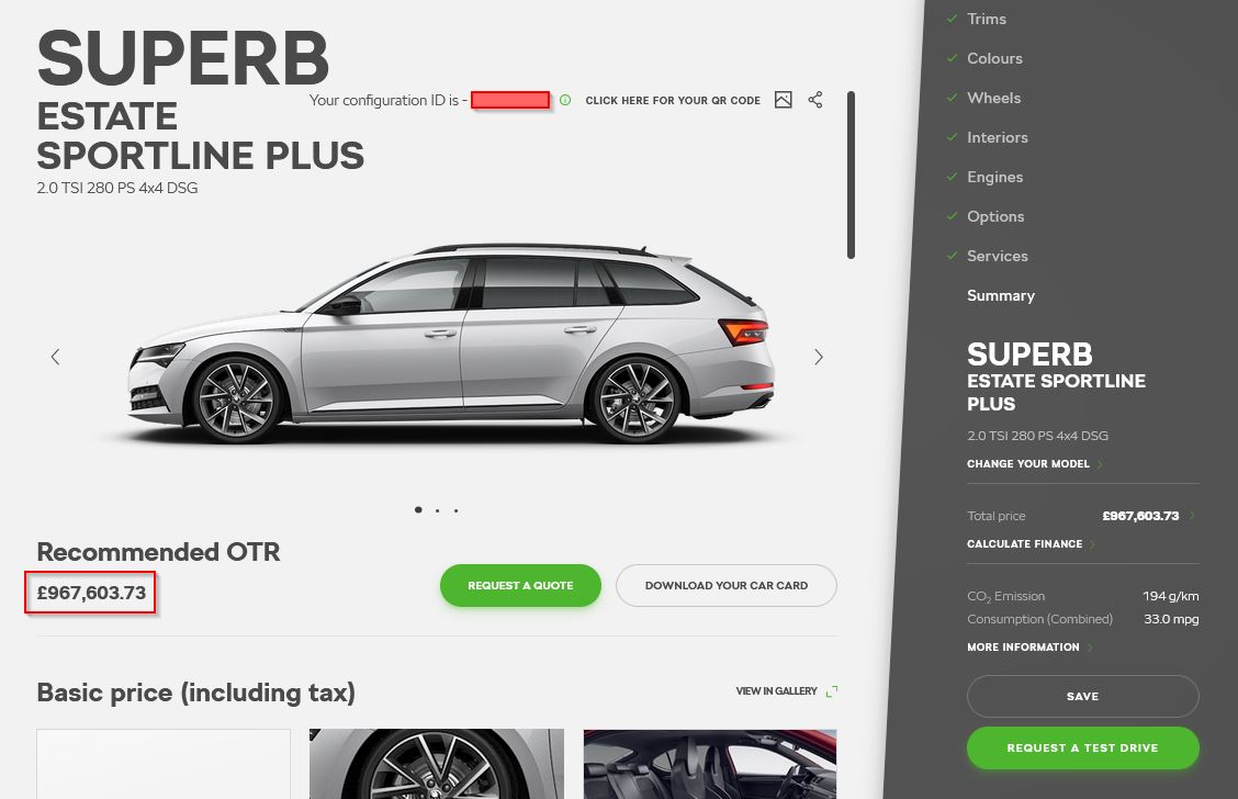 Skoda configurator germany