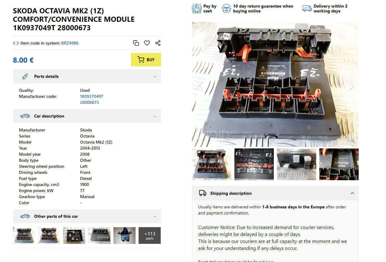 Electrical relay problems (Help & Advice Please) Skoda Octavia Mk II