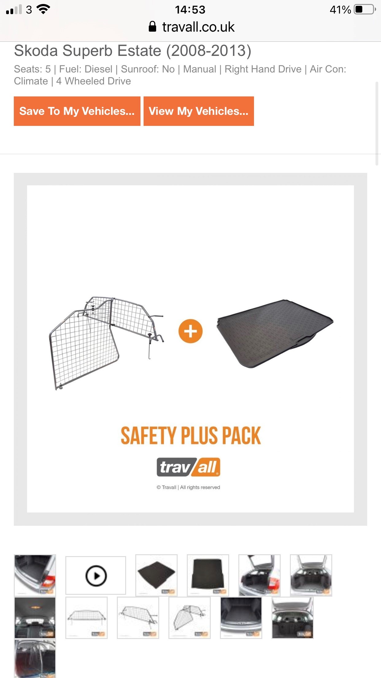 Travall Safety pack F.O.C Skoda Superb Mk II (20082015) BRISKODA