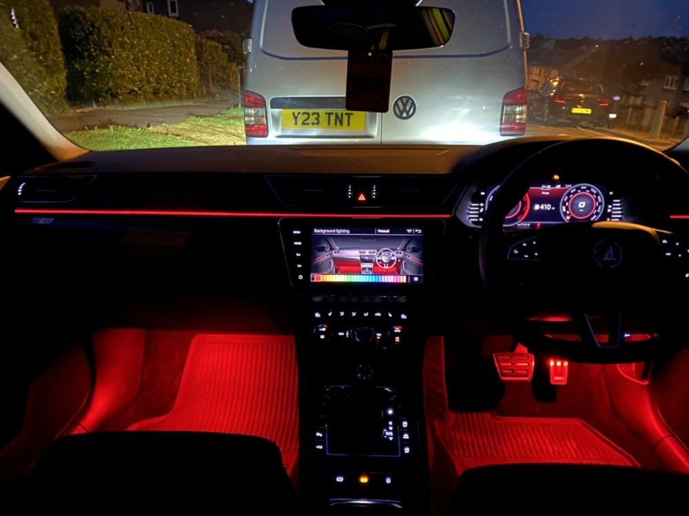 OEM ambient lighting retrofit Skoda Superb Mk III (2015 2023