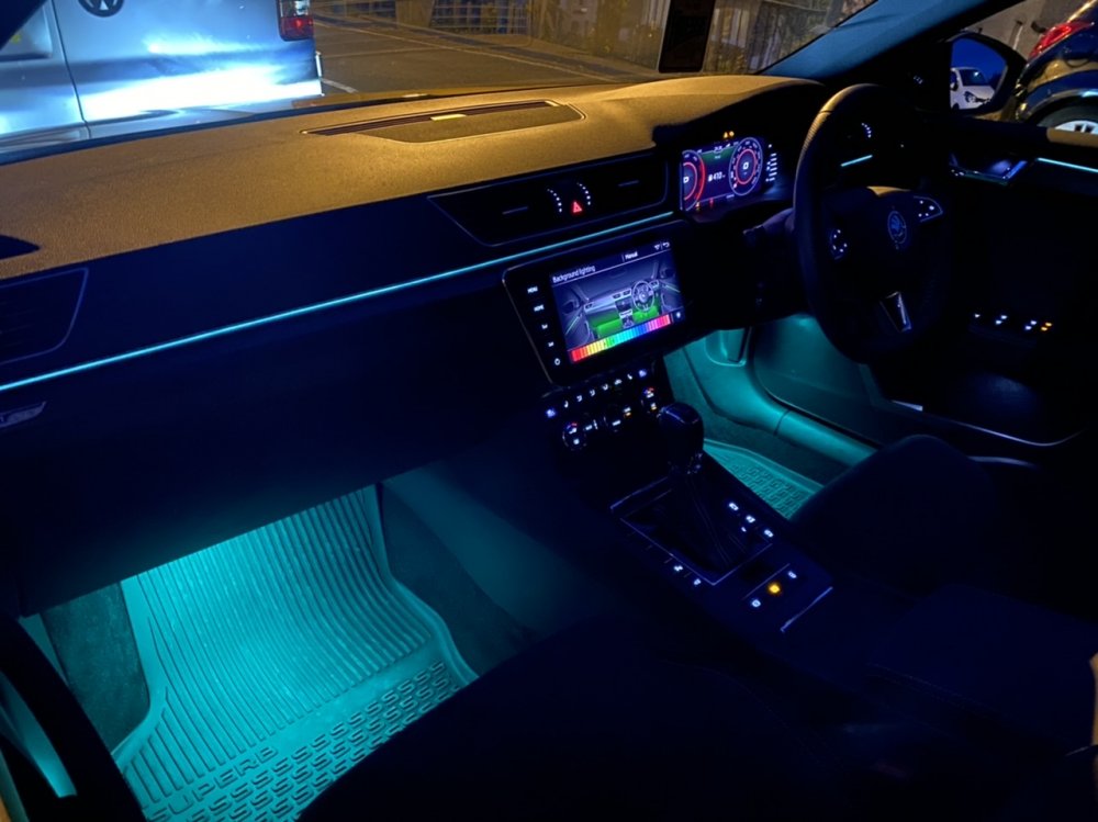 OEM ambient lighting retrofit Skoda Superb Mk III (2015 2023