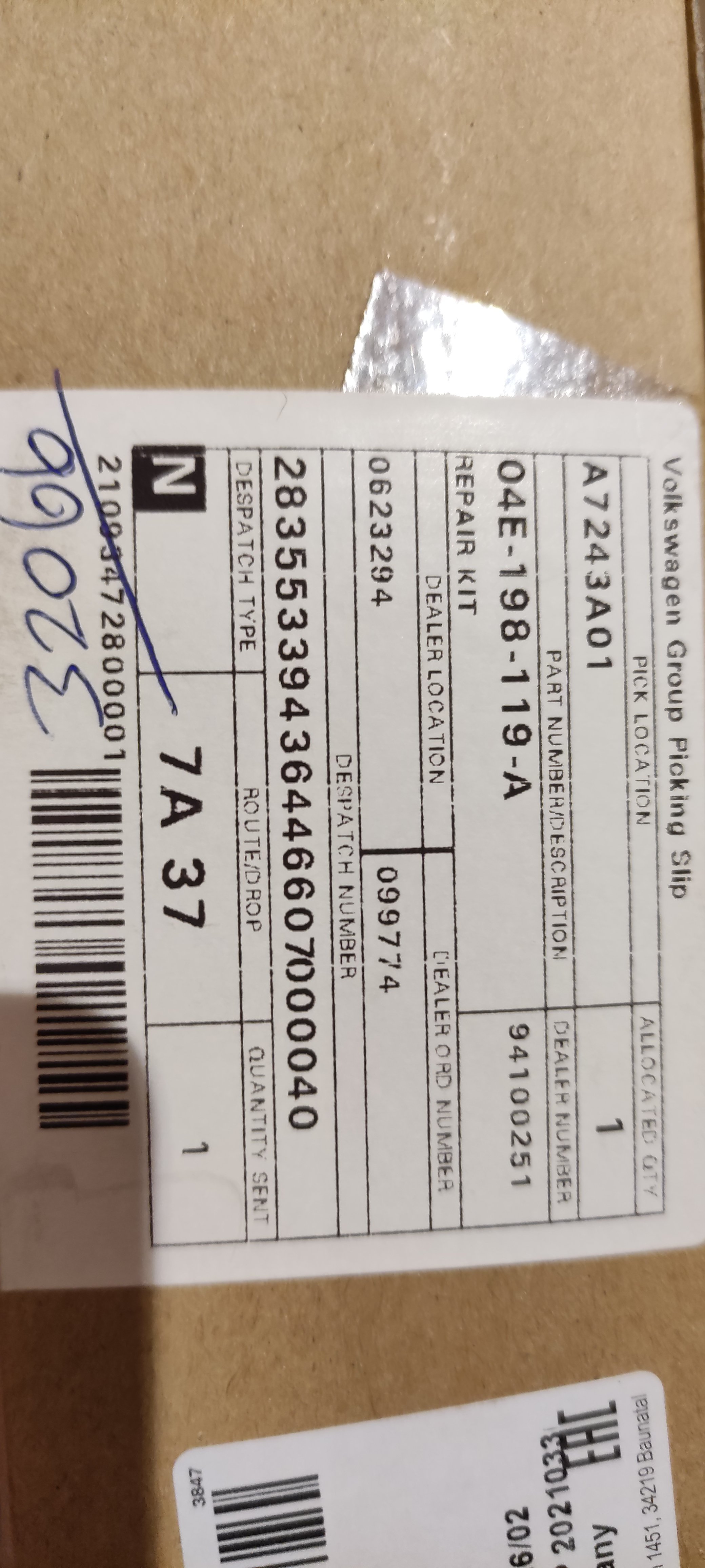 1.4 TSI timing belt condition Skoda Superb Mk III (2015 2023