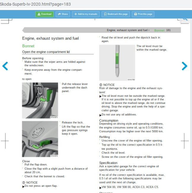 Reduce oil level - Error message after service