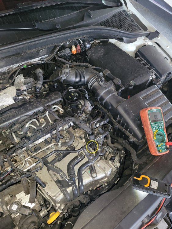 P199D00 Cylinder Head Coolant Valve Physical location on 2.0 TDI CR