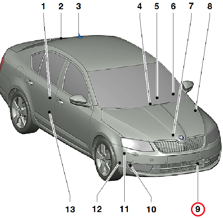Ambient temp sensor location2017 Octavia hatch Skoda Octavia Mk III