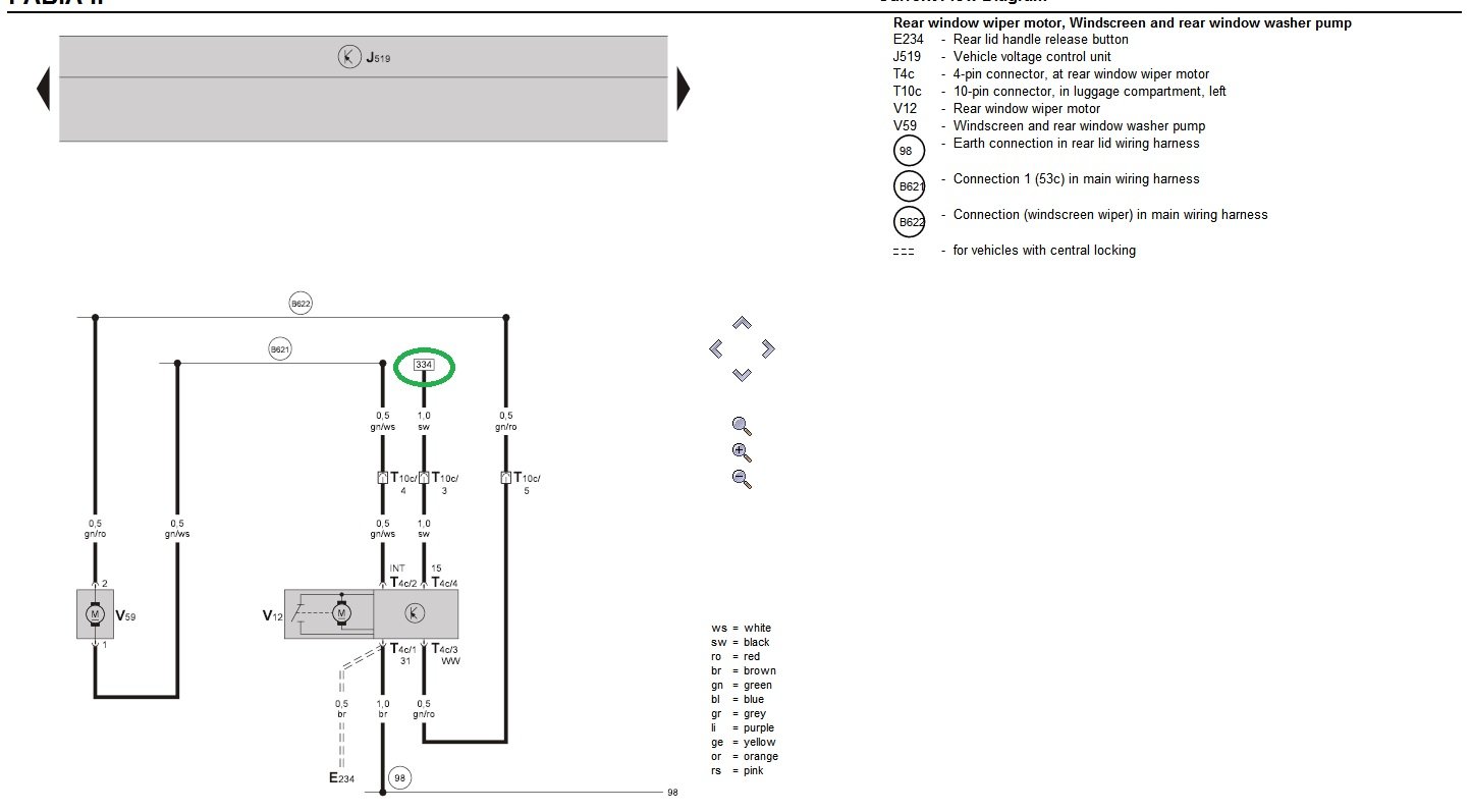 Intermittently working rear wiper Skoda Fabia Mk II (20072014