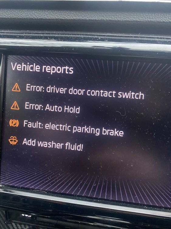 driver door contact switch/auto hold/electronic parking brake error