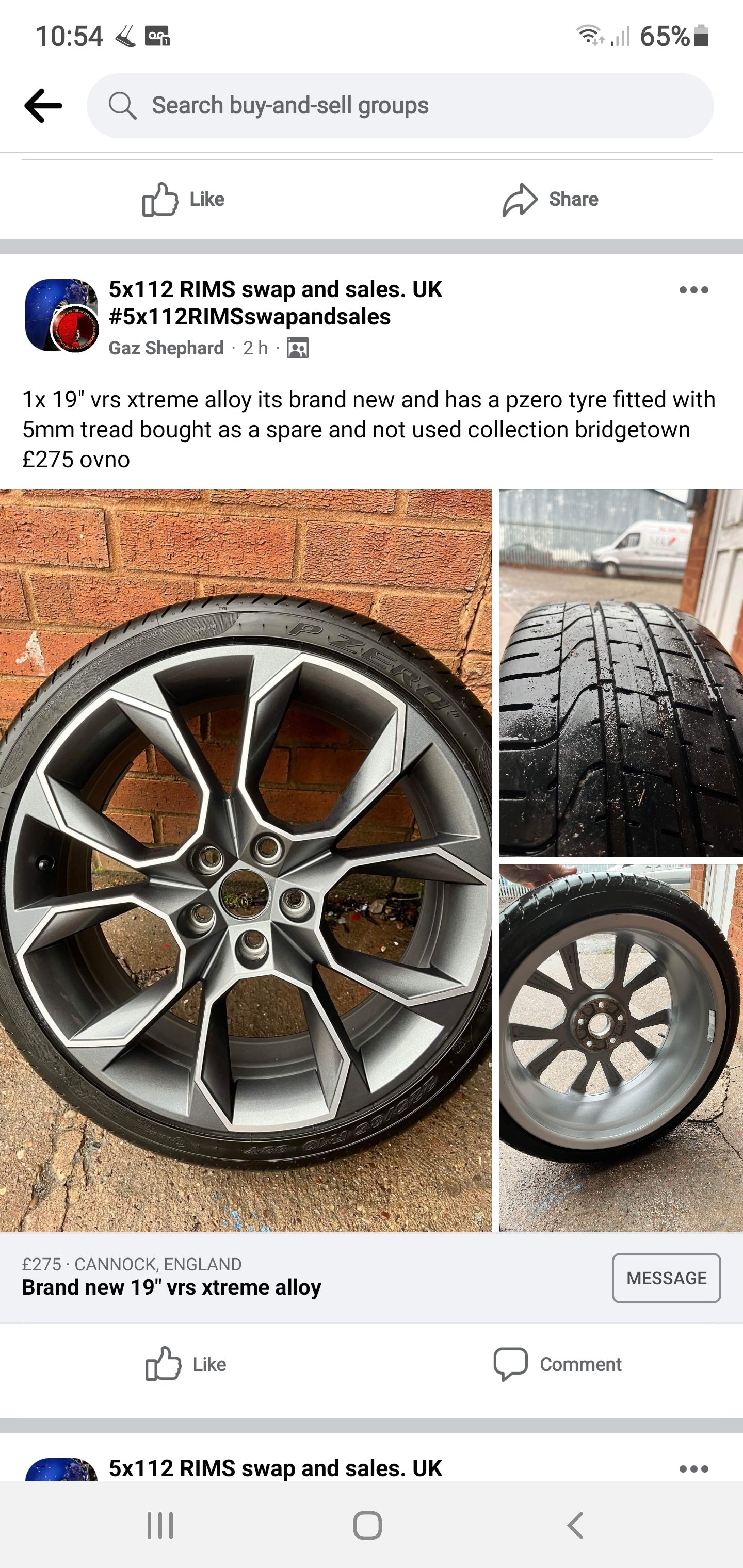 Black & cut face 19" Extremes for sale £850