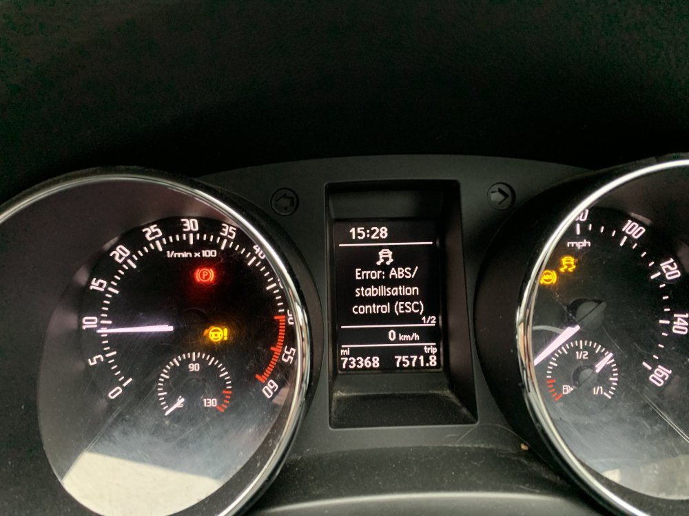Error ABS / Stabilisation control (ESC) Skoda Yeti BRISKODA