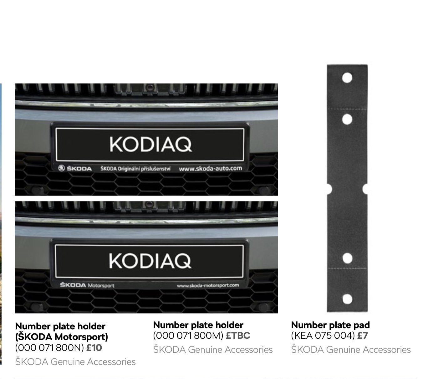 Number Plate Surrounds Styling and Car Care BRISKODA