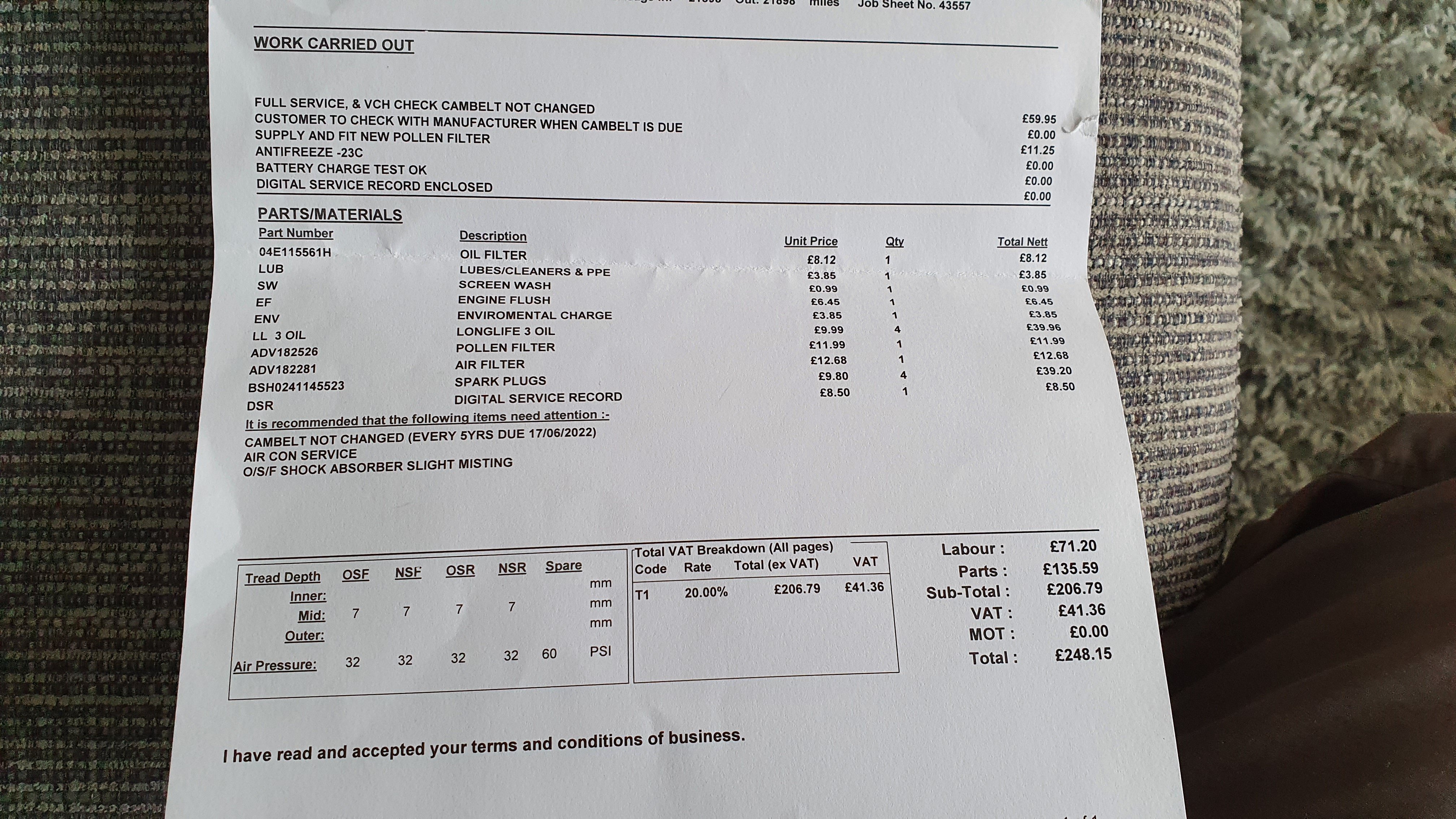 Juddering when parked and when accelerating Skoda Octavia Mk III