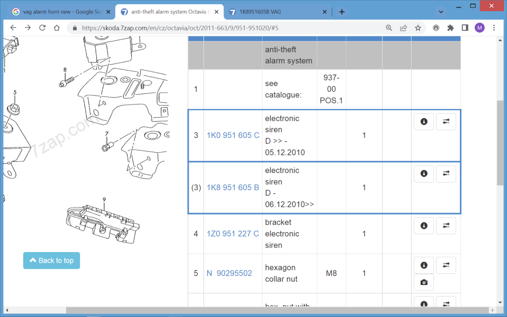 Alarm Siren Battery Replacement Skoda Octavia Mk II (2004 2013