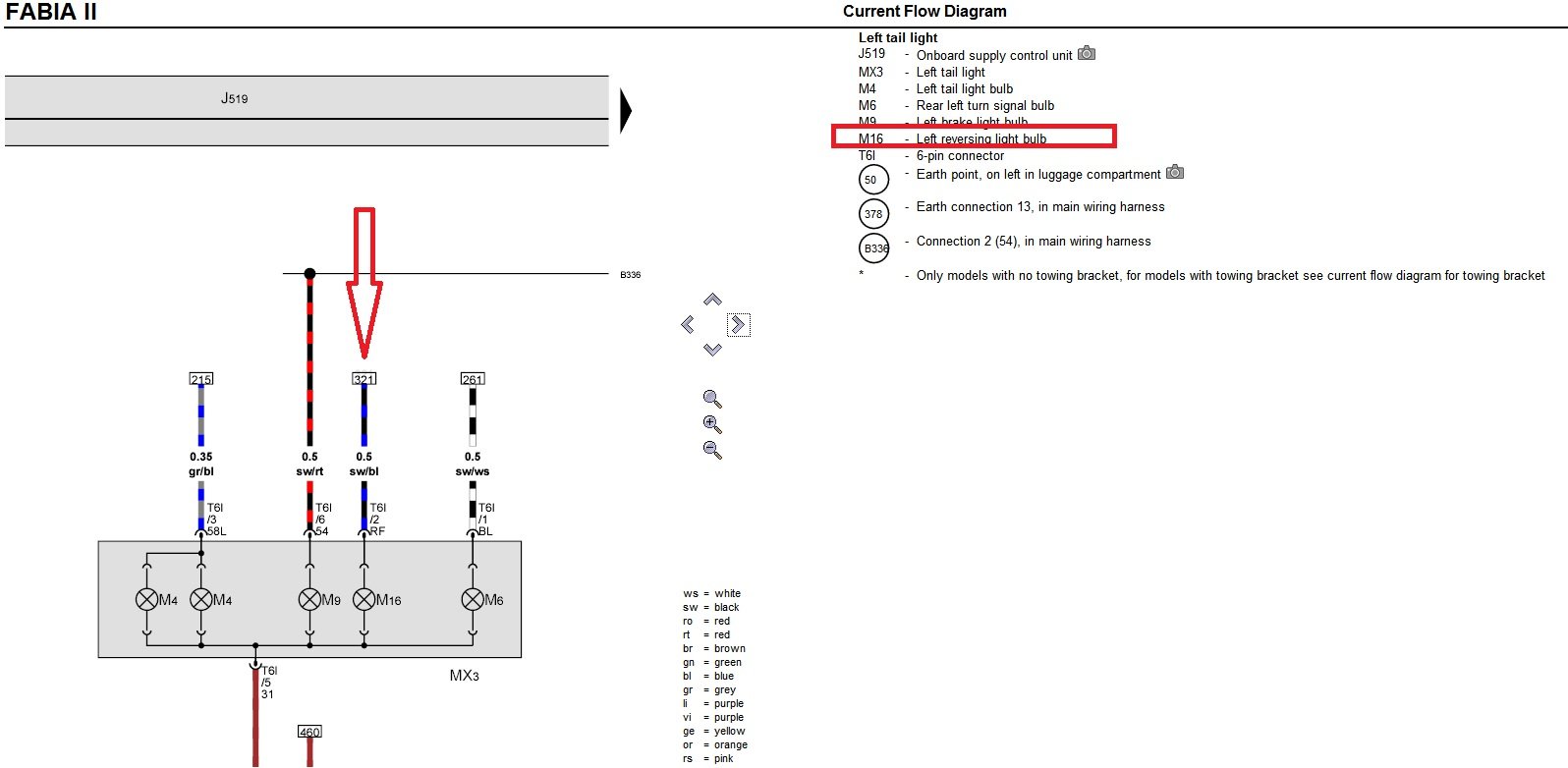 Tapping into reverse light +ve wire Skoda Fabia Mk II (20072014