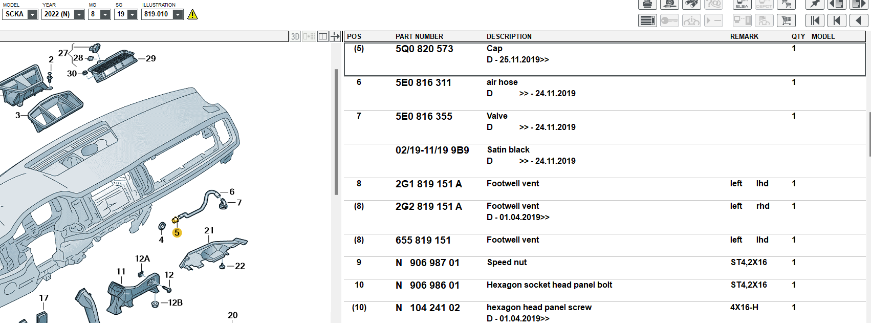 Cooled glove box Škoda Scala BRISKODA