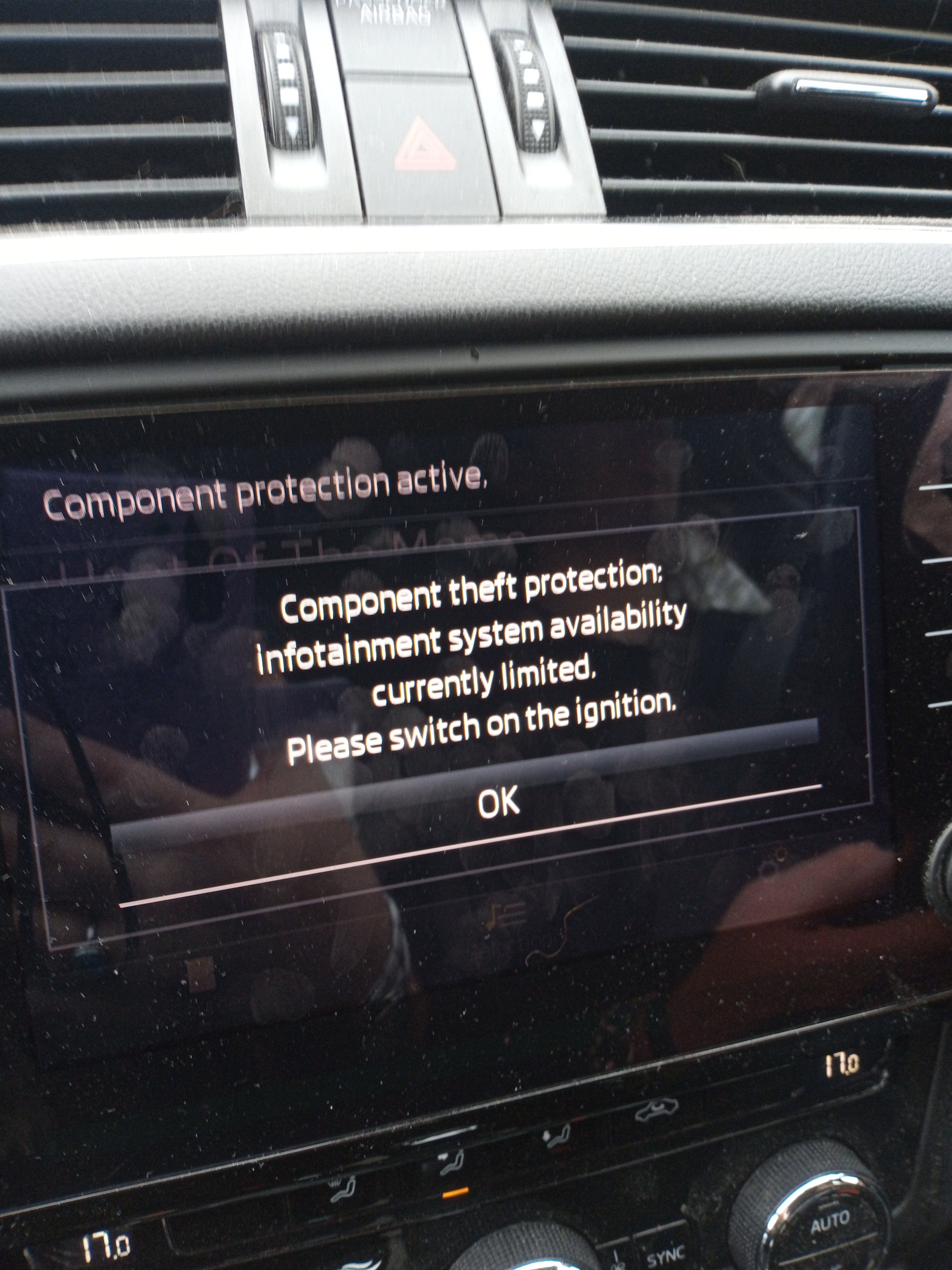 infotainment system error Skoda Octavia Mk III (2013 2020) BRISKODA