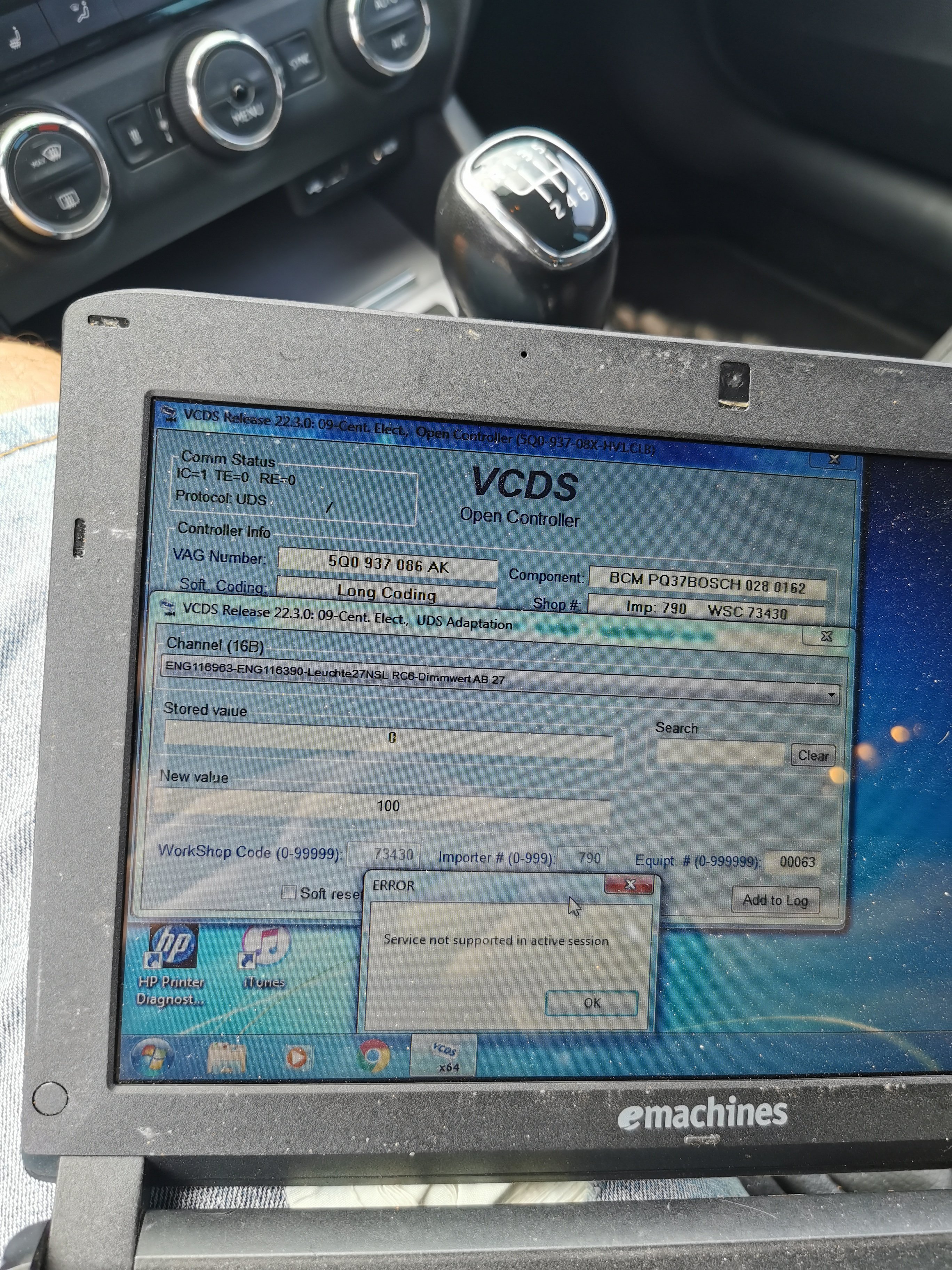 Enabling both rear fog lamps - ERROR!?