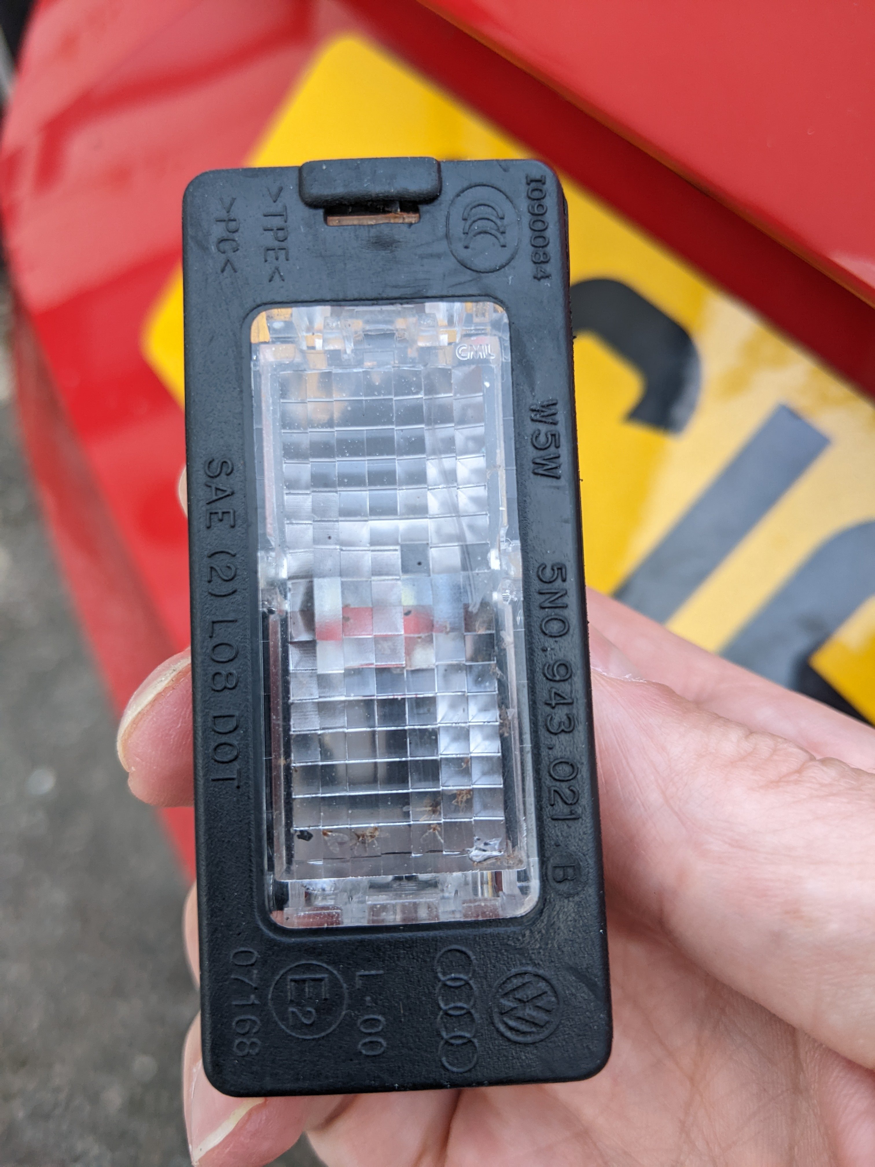 Licence plate bulb holder part no.s