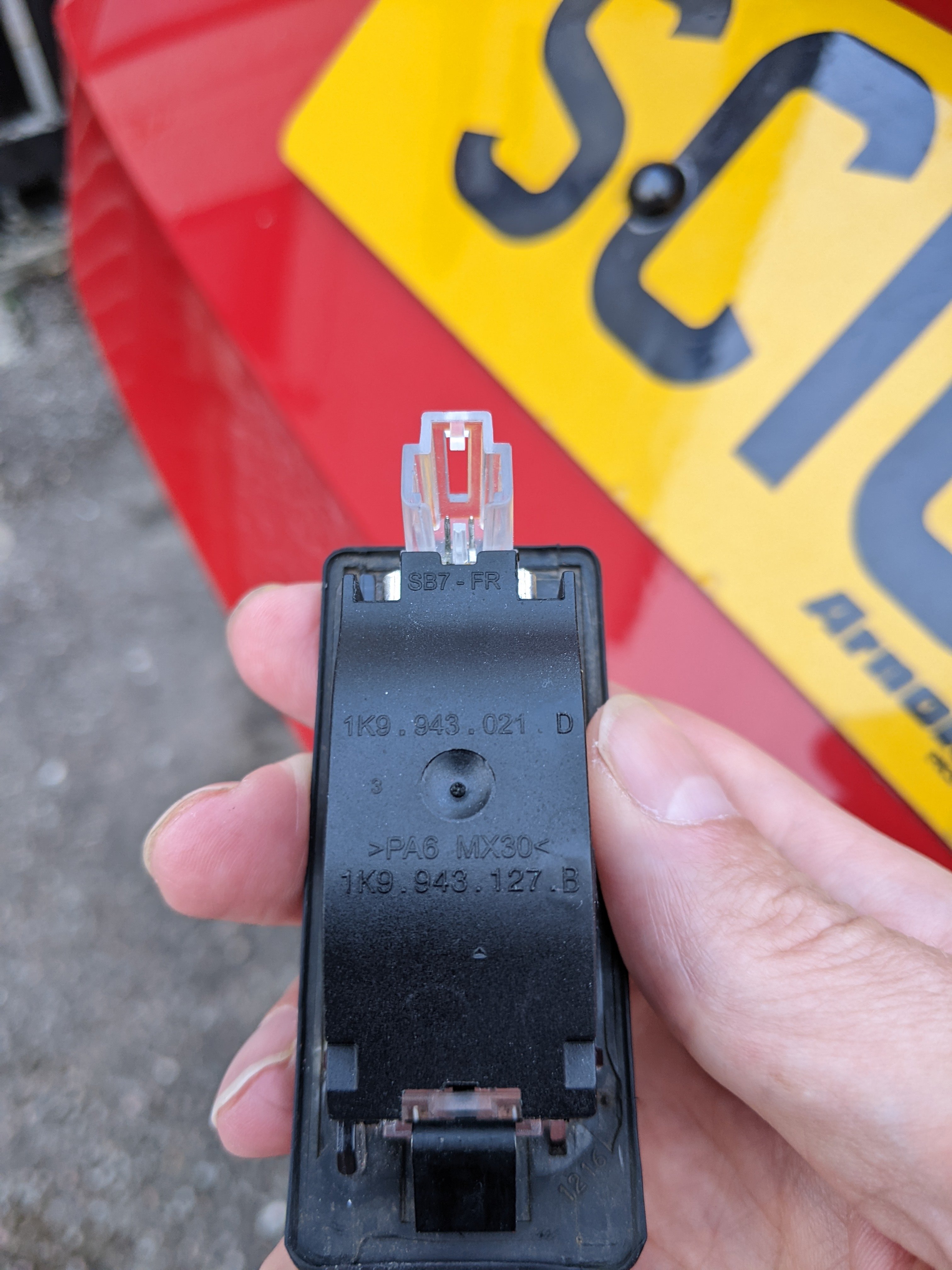 Licence plate bulb holder part no.s Skoda Fabia Mk III (20142021