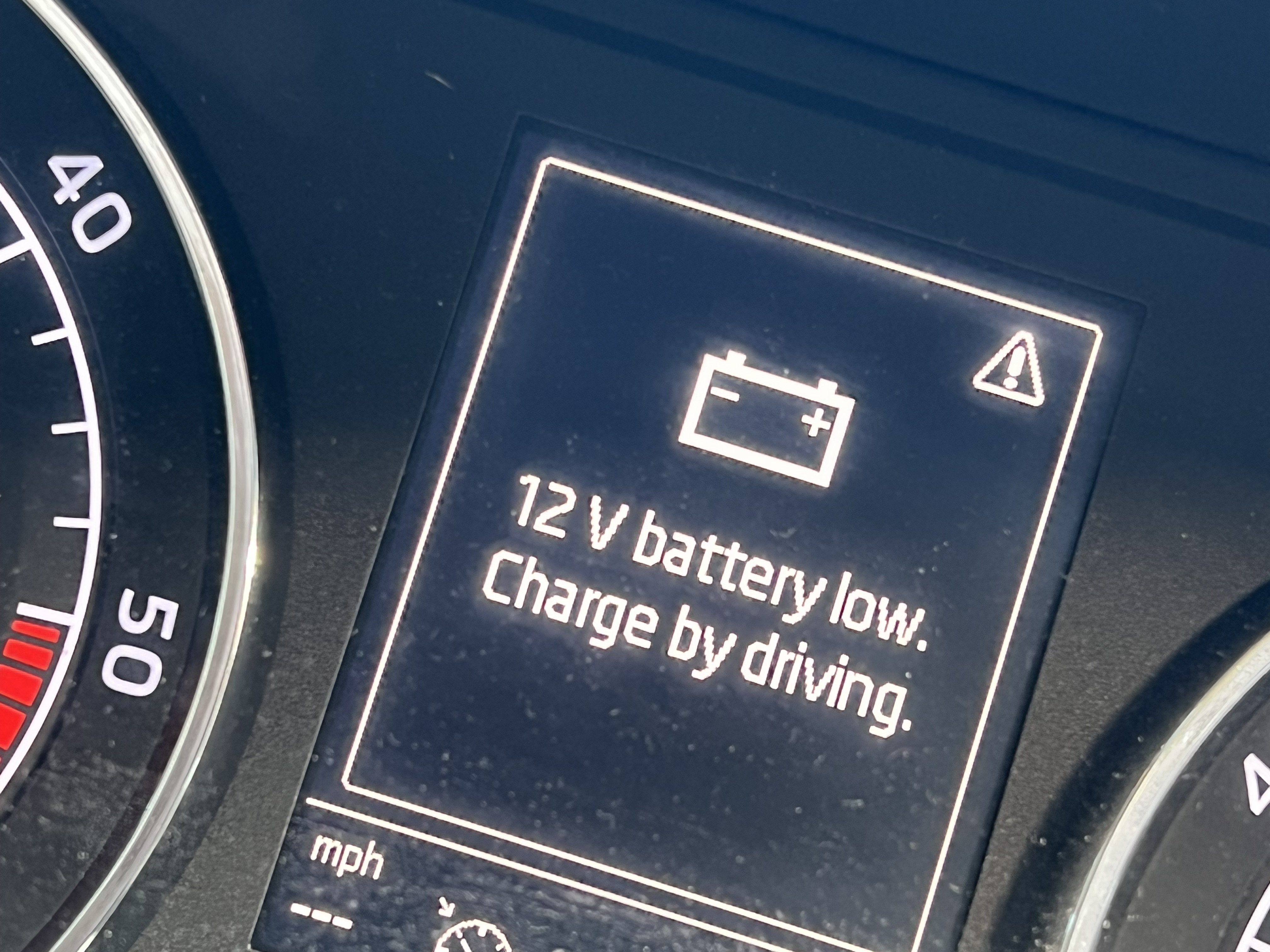 Vw 12v battery low charge by driving deals
