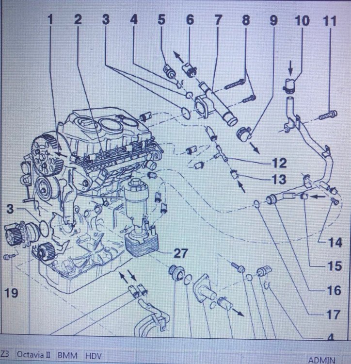 G62 Coolant Temperature sensor placement 2.0TDI BMM Engine Skoda