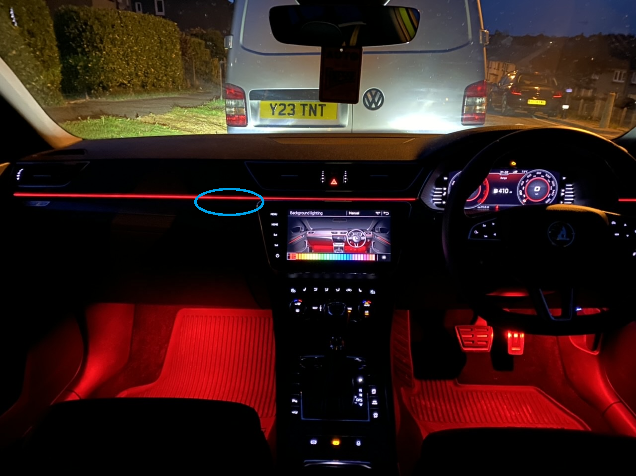 Center dashboard Ambient light not working Skoda Superb Mk III (2015