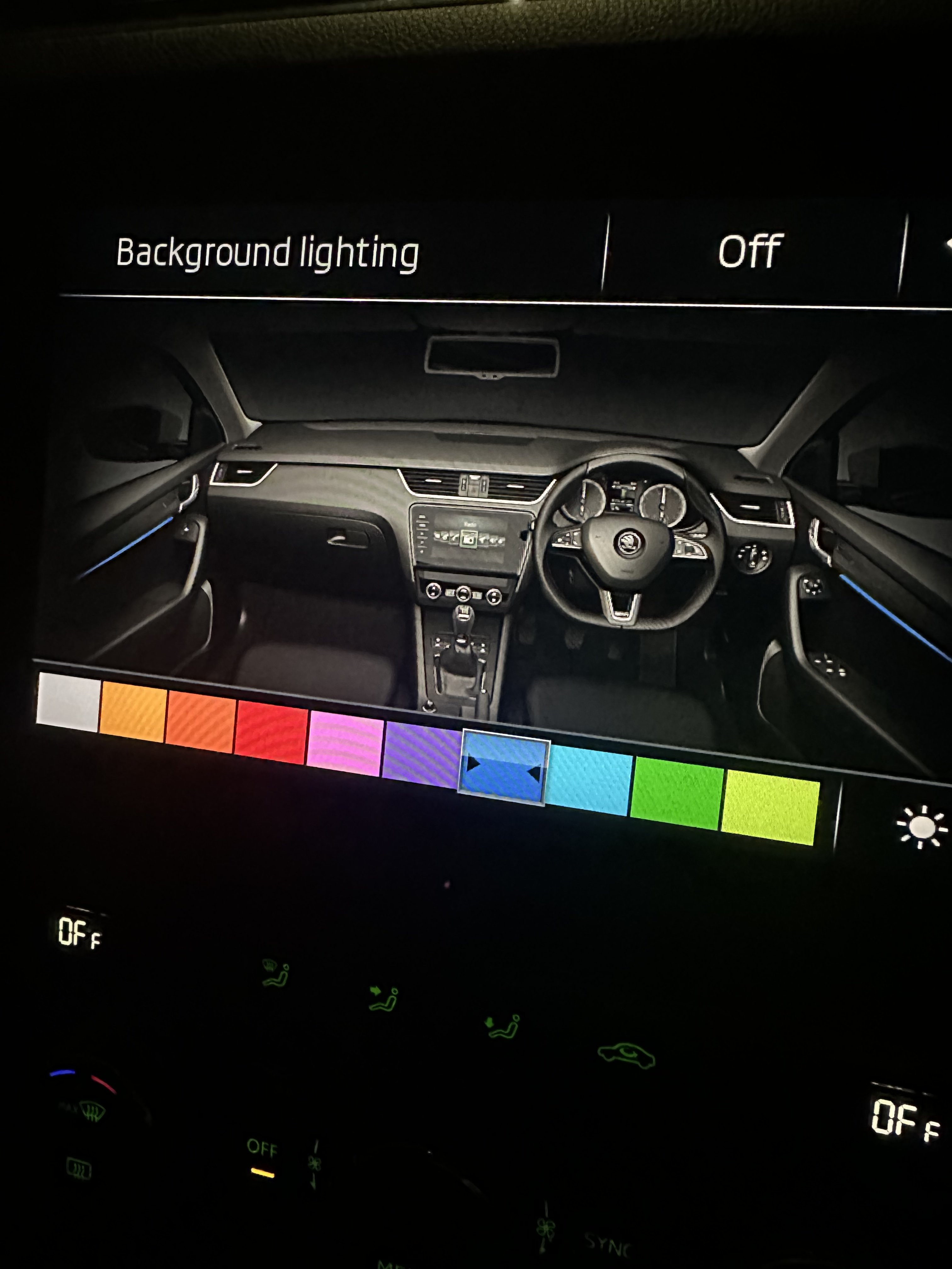 Ambient lighting Skoda Octavia Mk III (2013 2020) BRISKODA