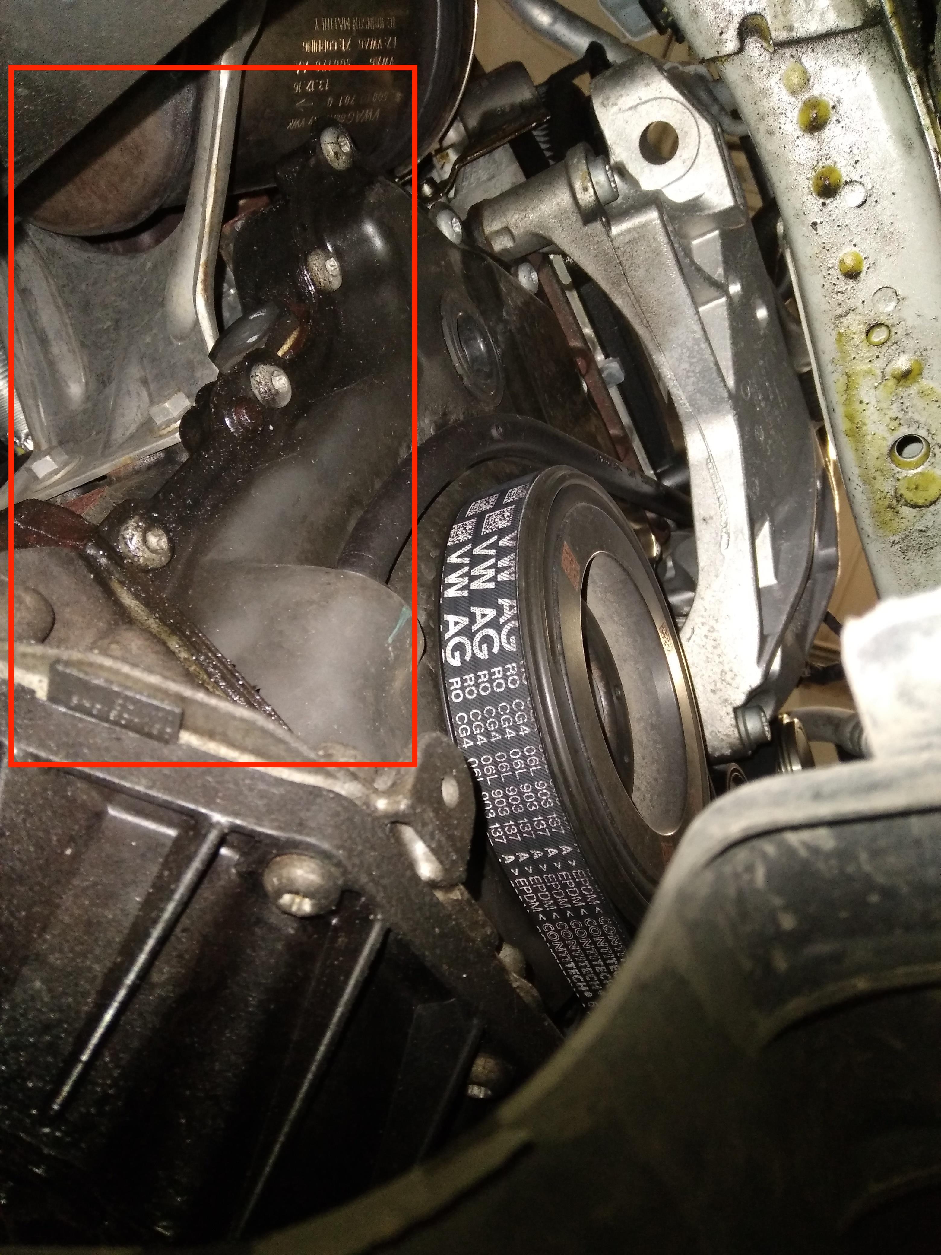 Oil leak from timing chain cover 2017 vRS petrol Skoda Octavia Mk