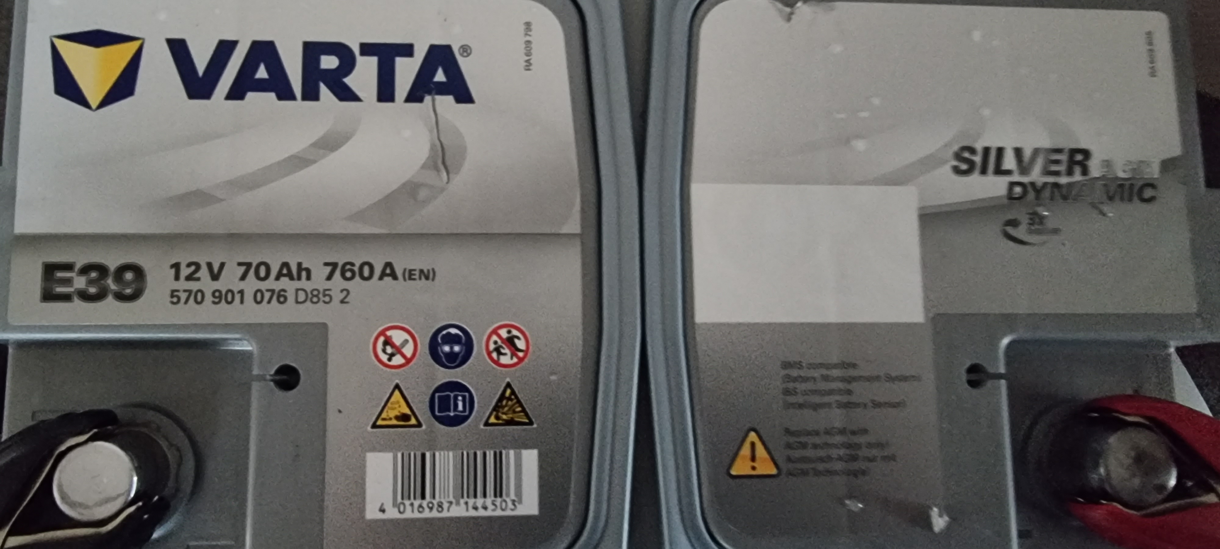 Varta AGM battery serial number - Skoda Octavia Mk III (2013