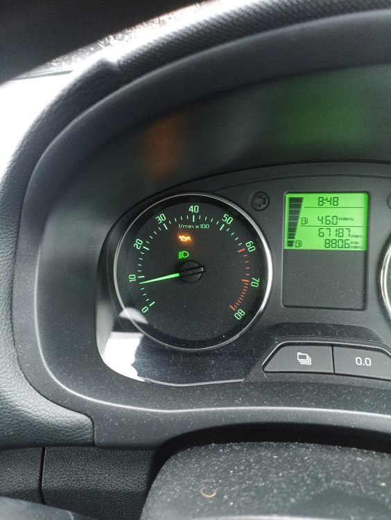 Yellow Oil Warning light on dash Skoda Fabia Mk II (20072014) BRISKODA