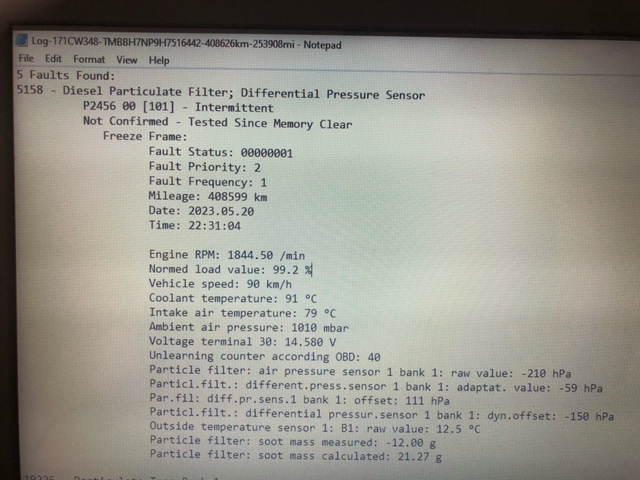 2017 MIL And Seceral DPF related VCDS Faults Skoda Superb Mk III 2017-mil-and-seceral-dpf-related-vcds-faults-skoda-superb-mk-iii
