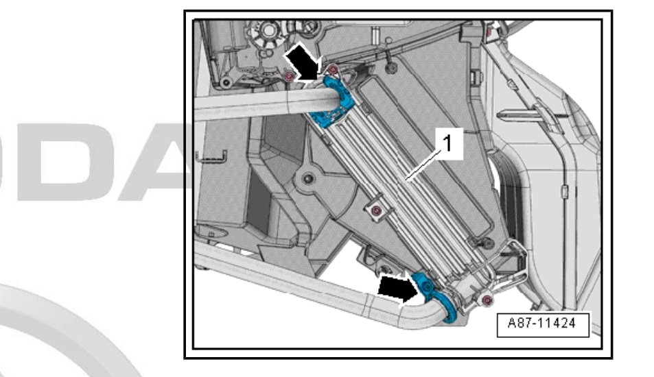 Heater matrix pipes Skoda Octavia Mk III 2013 2020 BRISKODA