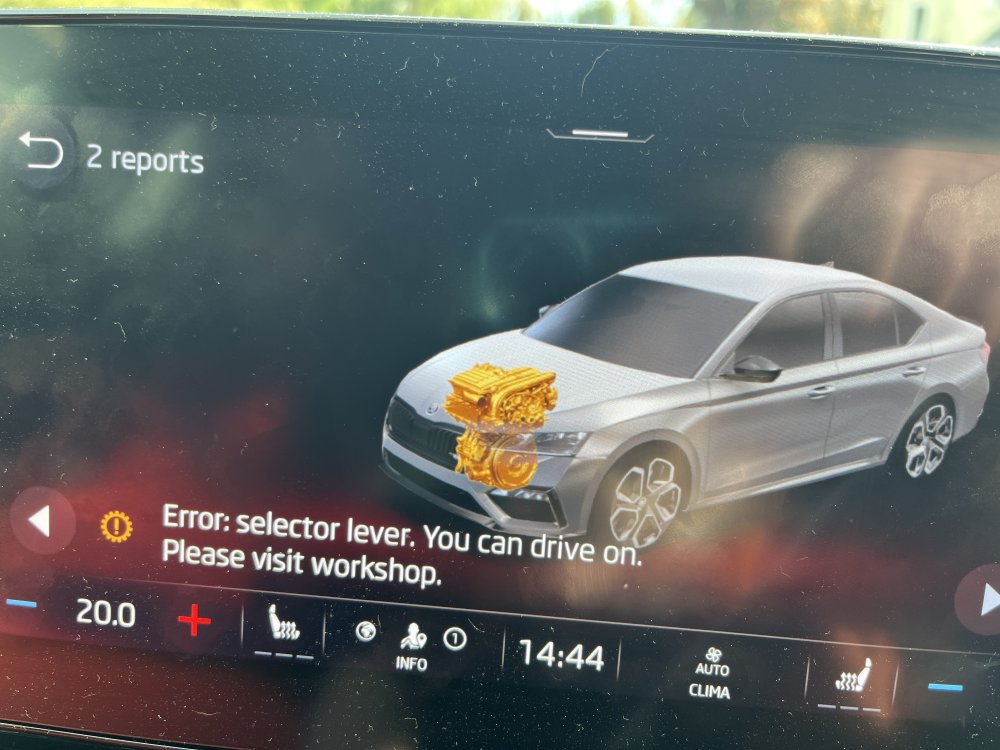 2023 VRS DSG WARNING LIGHT Skoda Octavia Mk IV (2020 > ) BRISKODA