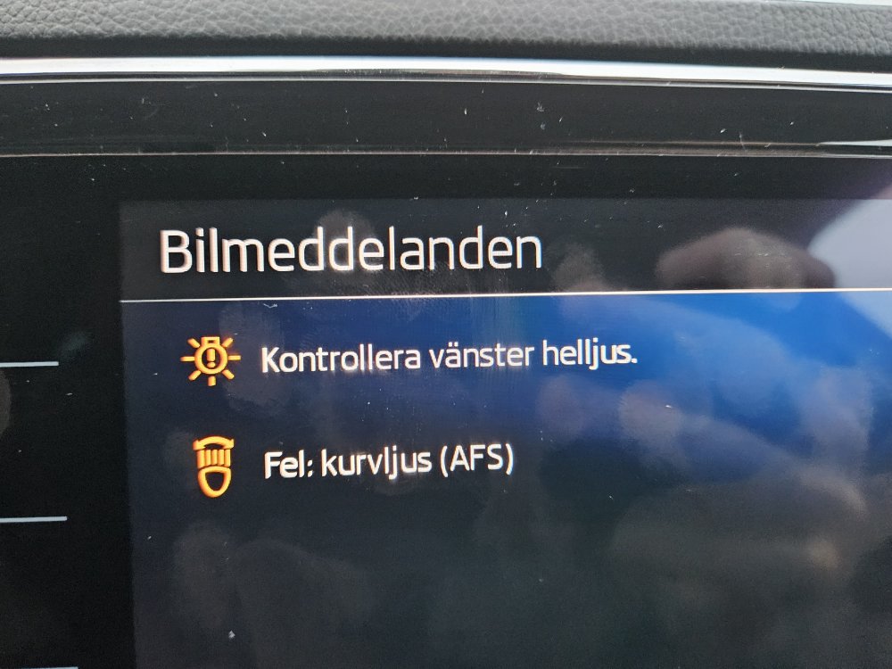 Error on left high beam Skoda Superb Mk III (2015 2023) BRISKODA