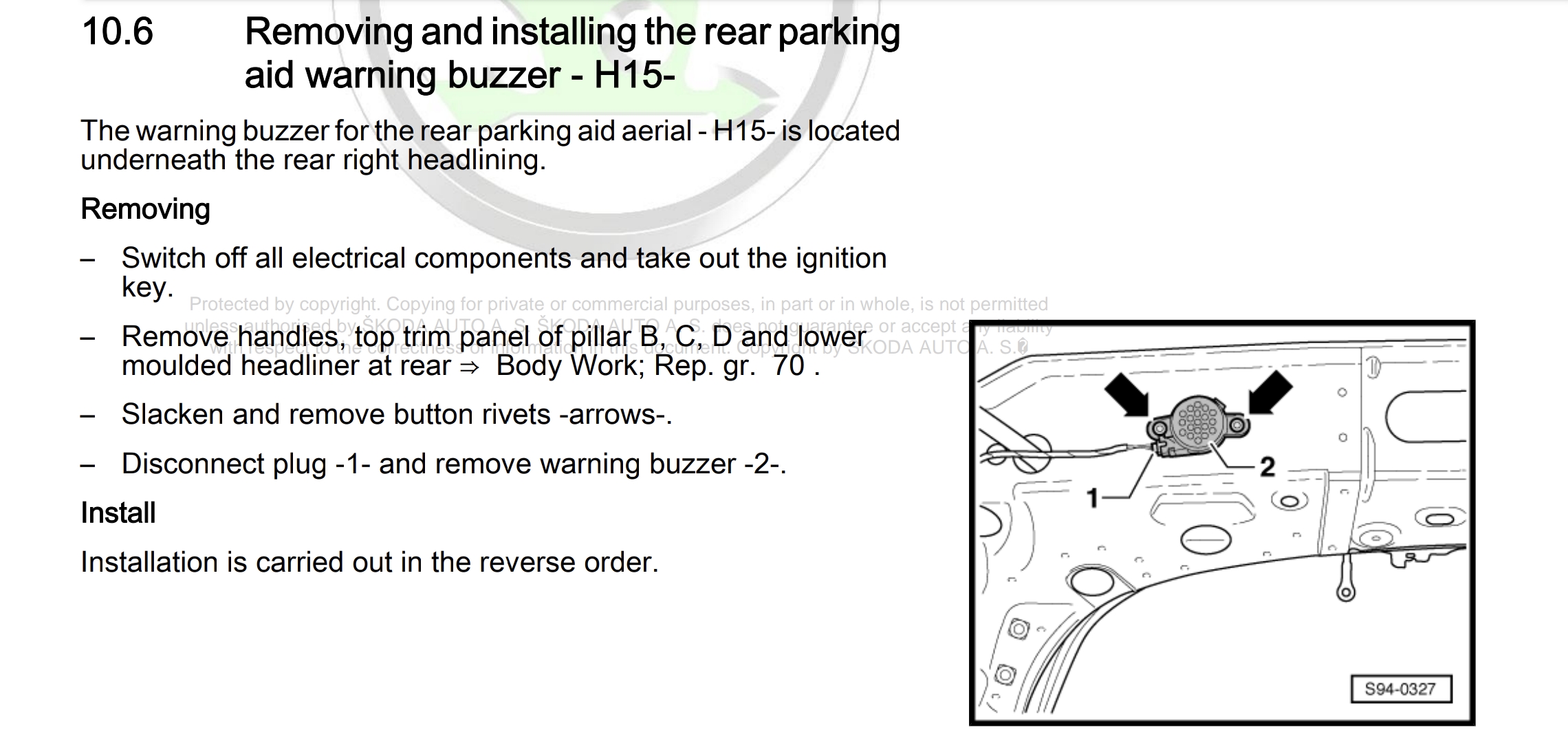 Parking sensors not working Skoda Yeti BRISKODA